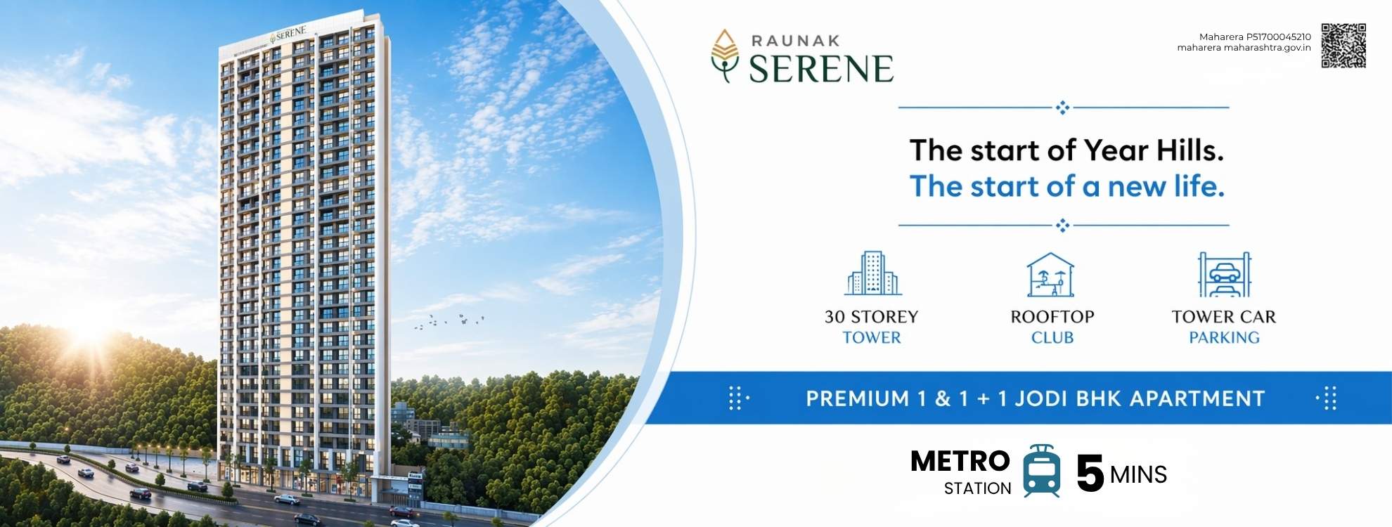 Raunak Serene Thane | 1 & 2 BHK Flats on Pokhran Road